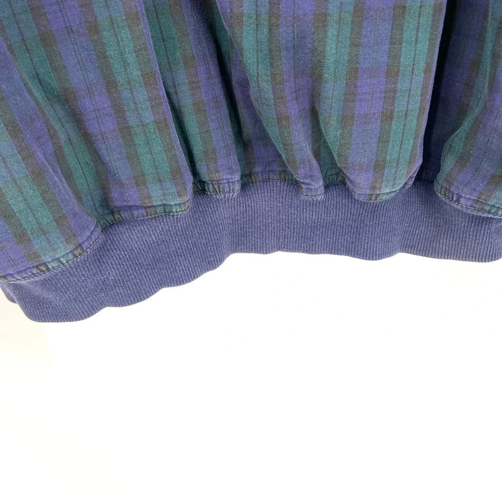 A.M.‎ Player vintage 90s plaid golf melrose v-neck ivy league blokecore blue L